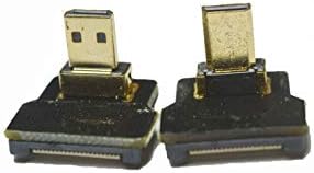 Kalıcı FPV HDMI konnektörleri Mikro Mini Standart HDMI 90 Derece Açılı Erkek Arayüzü Kadın Arayüzü Düz Fiş (Mikro D-2 HDMI