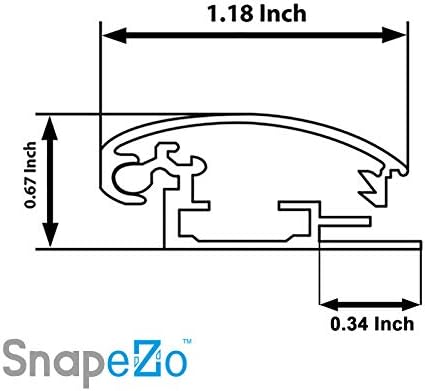 SnapeZo Poster Çerçevesi 27x38 İnç, Siyah 1.2 İnç Alüminyum Profil, Önden Yüklemeli Geçmeli Çerçeve, Duvara Montaj, Premium