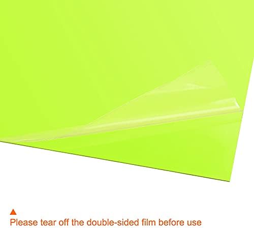 uxcell 4 Adet Jel ışık aydınlatma filtresi Yerleşimi Şeffaf Renk Düzeltme Plastik PVC Levhalar Floresan Yeşil