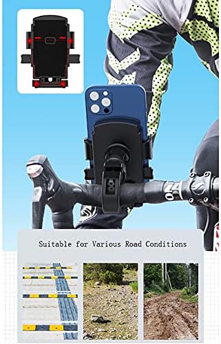 CHDFGYY Motosiklet Telefon Dağı Ayarlanabilir Bisiklet telefon tutucu Anti-Shake telefon Standı için 4.5-7 inç, telefon Kelepçe