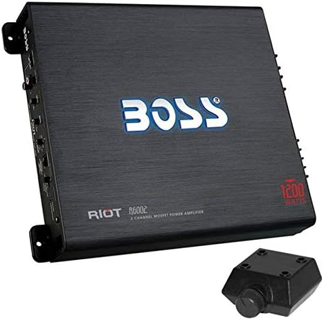 BOSS R6002 1200 W 2-Channel Araç Ses Amplifikatör, Uzaktan ve 8 Ölçer Amp Kiti Yüklemek