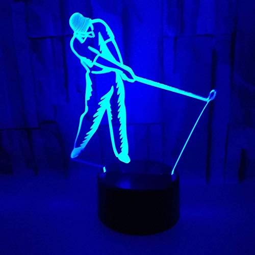 LAOFF Golf 3D ışıkları renkli dokunmatik Led görsel ışık hediye Usb3D küçük masa lambası