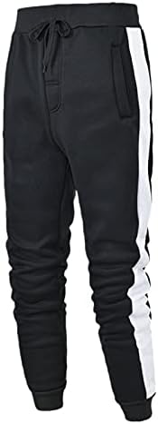 HONGJ Sweatpants Mens için, Kış Bahar Slim Fit Egzersiz Spor Ter Pantolon Çiftler Çizgili İpli koşucu pantolonu