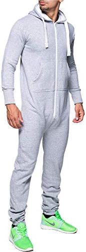 Erkek Unisex Onesie tulum zarif tek parça pijama Playsuit erkek Pijama hepsi bir arada