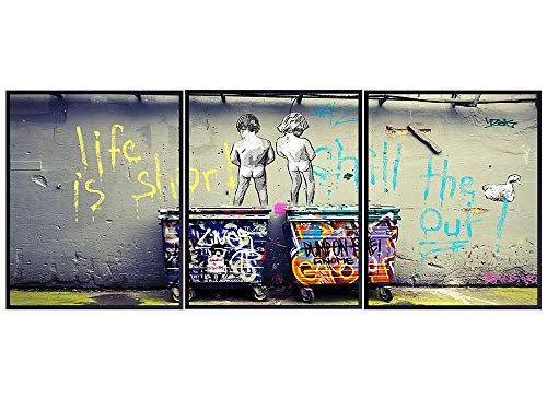 Komik Banksy Sokak sanatsal fresk Seti-Kentsel Graffiti Duvar Dekor Fotoğraf, Dekorasyon için Ev, Ofis, Daire, Banyo-Hediye