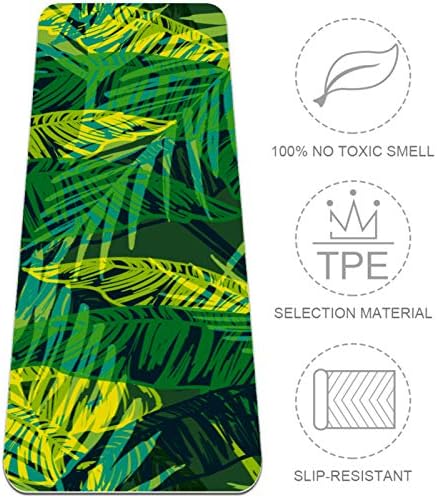 Siebzeh Tropikal Palm Egzotik Desen Premium Kalın Yoga Mat Çevre Dostu Kauçuk Sağlık ve Fitness Her Türlü Egzersiz Yoga ve