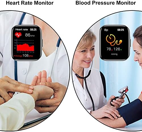 Android ve ıOS Telefonlar için akıllı saat, 1.69 Dokunmatik Ekran spor ızci ile Kalp Hızı ve Kan Basıncı ve Uyku Monitör, etkinlik