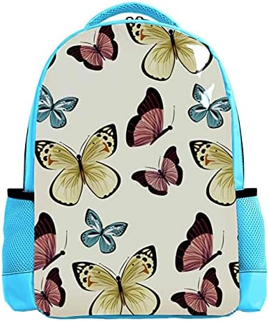 Çocuklar için sırt çantası erkek kız seyahat sırt çantası su geçirmez kelebekler çocuk çantası yan cepler ile