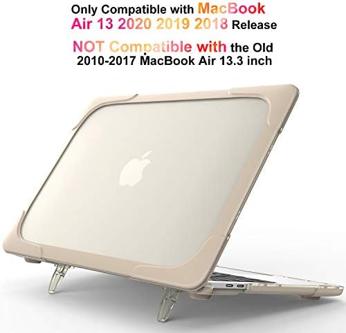 BATYUE MacBook Air 13 İnç Kılıf 2020 Yayımlanan M1 A2337/A2179/A1932 [Ağır] [Çift Katmanlar] Yumuşak Dokunmatik Hard Case Apple
