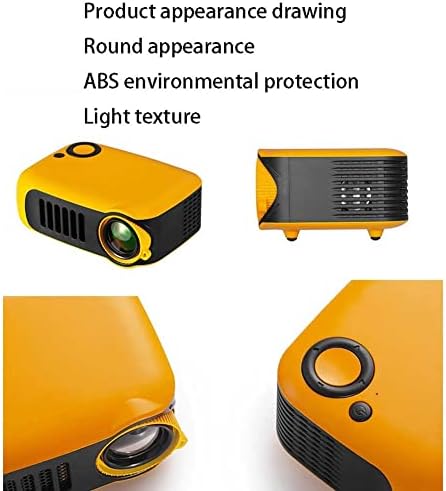 MRGMSLYHA Projektör Projektör, LED HD Ev Taşınabilir Mini Projektör, Ofis Akıllı Ev Ofis Otel Ev Sineması Projektörü, çocuk