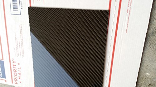 Gerçek Karbon Fiber Fiberglas Panel Levha Levha 6 ×12 ×1/8 Parlak Bir Tarafı