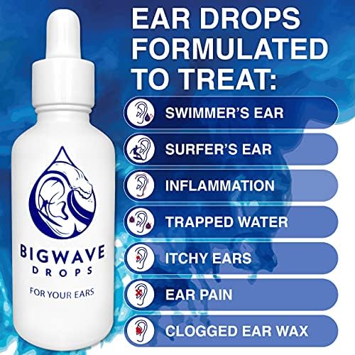 BigWave Damlaları-Yüzücünün Kulağını Tedavi Etmek için Formüle Edilmiş Kulak Damlaları-Sörfçünün Kulağı-Kulak Enfeksiyonları-Kulak
