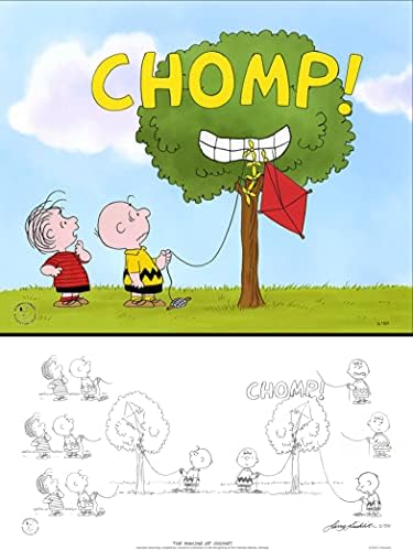 YER FISTIĞI Charlie Brown Chomp Larry Leichliter imzalı 50 Animasyon Cel VE Storyboard Baskısının Sınırlı Baskısı