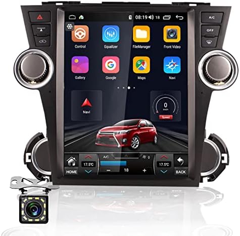 Toyota Highlander 2009-2013 için Araba Stereo 12.1 İnç, Ayna Bağlantılı Android 10 Dokunmatik Ekranlı Araba Readio GPS Navigasyon