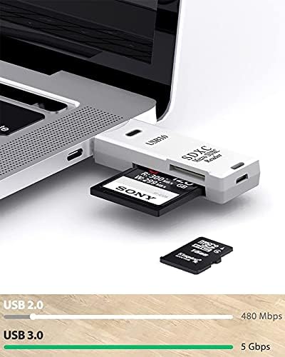 3 in 1 USB 3.0 Hafıza Kartı Okuyucu için SDXC, SDHC, SD, TF, MMC, RS-MMC, mikro SDXC, Mikro SD, Mikro USB, Mikro SDHC Kart
