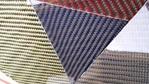 Gerçek Karbon Fiber Kevlar Hibrid Fiberglas Panel Levha Levha 30 ×36 ×1/32 Tek Taraflı Parlak Sarı