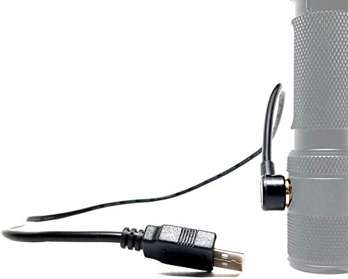PowerTac M5/M6 LED Taktik El Feneri için yedek USB Manyetik Şarj Cihazı Şarj Kablosu