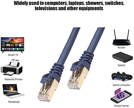 01 02 015 Cat8 Ethernet Kablosu, Sinyal İletim Kararlılığı için Yönlendirici için Profesyonel Ağ Kablosu 26AWG Oksijensiz Bakır