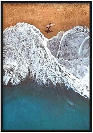 Artze Duvar Sanatı Deniz ve Sörfçü Fotoğraf Baskısı, 30 cm Genişlik x 40 cm Yükseklik