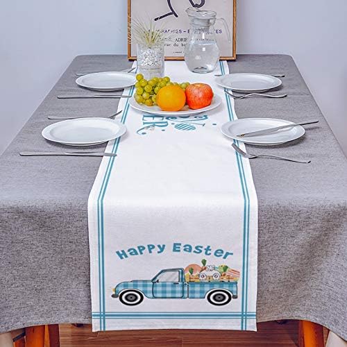 MUSEDAY 13x120 İnç, Masa Koşucu, yemek Masası Koşucu Dresser Atkılar Çiftlik Düğün Doğum Günü Partisi için-Mutlu Paskalya Sevimli