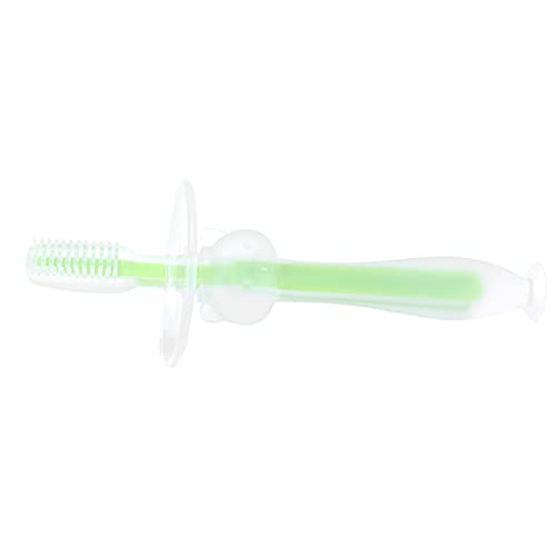 Bebek Silikon Diş Fırçası, Bebek Diş Fırçası Yumuşak Kıllar Ev için Güvenli ve Rahat(Yeşil)