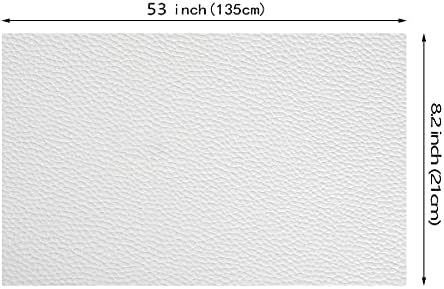 Pıcheng Katı Renkli Beyaz Suni Deri Levhalar PU Sentetik Deri Zanaat DIY El Yapımı Takı Küpe Yay Yapımı için Mükemmel (Beyaz)
