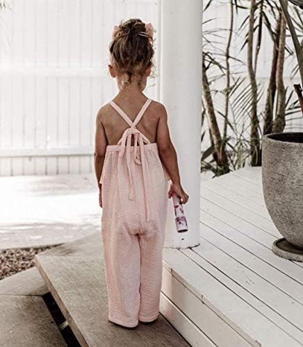 Yürüyor Çocuk Bebek Kız Kolsuz Fırfır Romper Tulum Backless Tulum Kıyafet Tulum