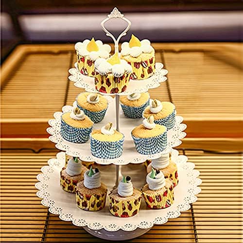 4 Adet Set Demir Cupcake Standı ve Tatlı servis tepsisi Masa Dekorasyon Ekran Kulesi Plaka için Bebek Duş ,Düğün, doğum Günü