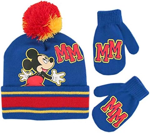 Disney Kış Şapka, Çocuk Eldiven Veya Toddlers Eldivenler, Mickey Mouse Bebek Bere Erkek Kız Yaş 2-4 için