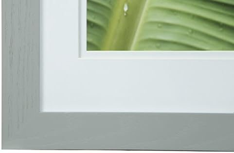 Galeri Çözümleri Duvara Monte Çift Mat Resim Çerçevesi, 11 x 14, Gri / Beyaz