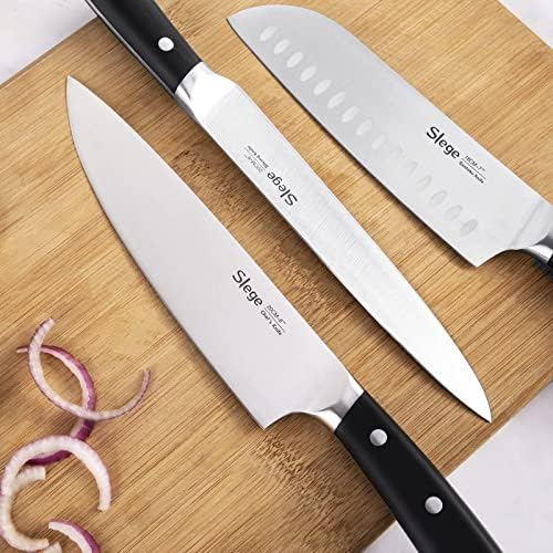 Ahşap Blok ve 8 Adet Tırtıklı Biftek Bıçağı ile 16 Adet Mutfak Bıçağı Seti