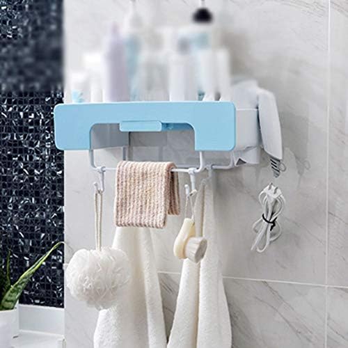 UXZDX Banyo Rafları ve Tuvaletler Perforasyonsuz Depolama Rafları, Plastik Duvar Rafları, Banyo Kozmetik Depolama Rafları (Renk: