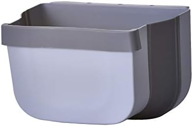 Asılı çöp tenekesi Katlanabilir çöp kutusu mutfak Dolabı için Katlanmış kuru ve ıslak ayırma çöp dolabı 4.5 L gri