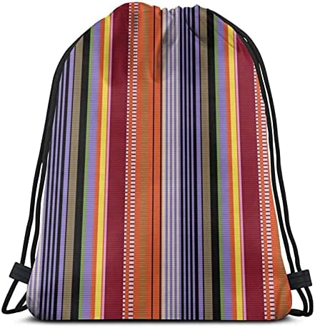 Battaniye çizgili 1 ipli sırt çantası su geçirmez Dize çanta spor Sackpack spor çuval erkek kadın