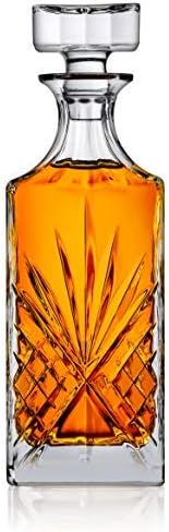 Viski, Likör ve Burbon için James Scott Kristal Sürahi-25 Oz. Kurşunsuz / İrlandalı Kesim tasarım / Hediye Kutusu