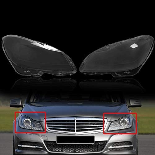 Araba Far Kapakları 2X Fit Mercedes Benz C Sınıfı W204 11-13 Far Far Şeffaf Lens Kapakları A2048203539, A2048203639 far camı