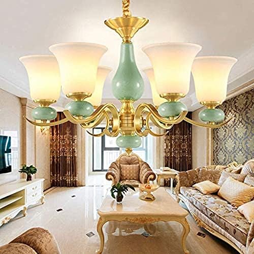 Dayanıklı avize Retro 3 ışıkları klasik tavan ışık amerikan pastoral bakır avizeler asılı lamba yemek oturma odası yatak odası