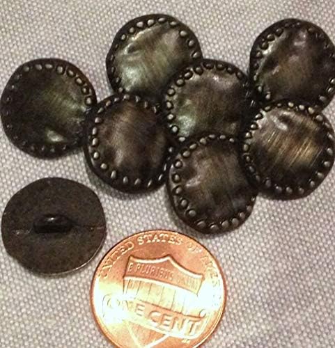 NP - 8 Kömür Metal Sap Düğmeleri 9/16 15mm 7498 - WHM-Düğmeler için Ev El Sanatları, Dikiş ve Dekoratif