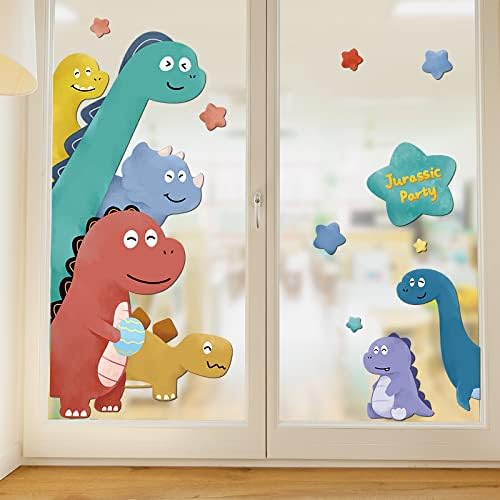 Karikatür Dinozor duvar çıkartmaları Kendinden Yapışkanlı Hayvan Duvar Erkek Kız Çocuk Odası Dekor yatak odası kapısı Sticker