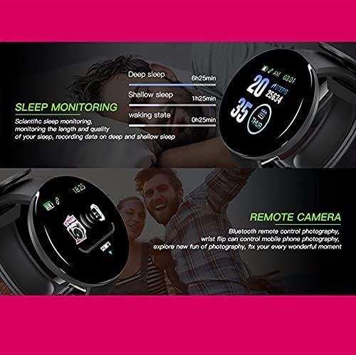 hhscute Akıllı Saatler, iOS Telefonlar için Dijital Saat 1.44 inç Ekran Spor Suya Dayanıklı Bluetooth (Yeşil)
