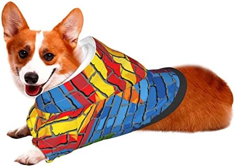 ZENMEBAN Küçük Cins Pet Giyim, Soyut Sanat Köpek Hoodies, Sıcaklık Pelerin Veya Battaniye Köpekler için-6 Boyutları