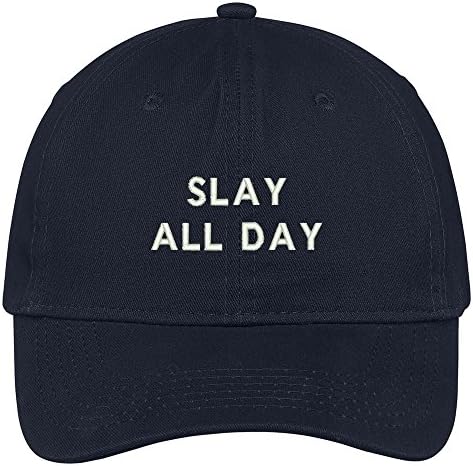 Trendy Giyim Mağazası Slay Tüm Gün İşlemeli Fırçalanmış Pamuklu Ayarlanabilir Kap Baba Şapkası