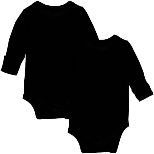 Mitten Manşetleri ile Bebek Bodysuit, Erkek Kız 0-24 Ay için Bambu Onesie Pijama