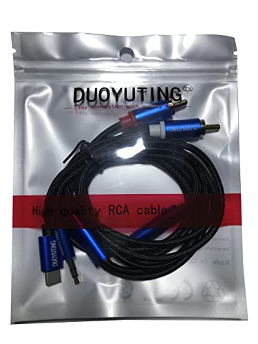 DUOYUTING USB C Tipi C + 3.5 mm için 2 Erkek RCA Ses Kablosu 2 in 1 Stereo Y Ses Yardımcı Adaptörü ile Uyumlu Samsung Huawei