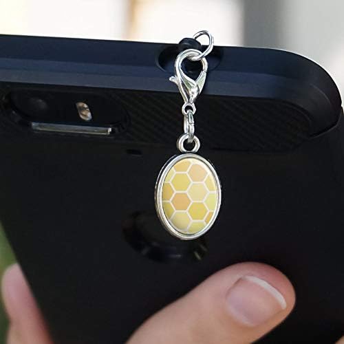 GRAFİKLER ve DAHA fazlası Sarı Petek Desen Cep Telefonu Kulaklık Jakı Oval Çekicilik iPhone iPod Galaxy için uygun