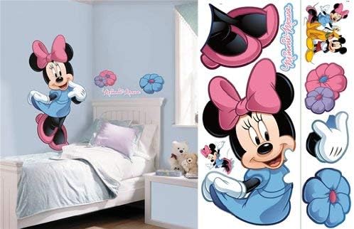 Oda arkadaşı RMK1509GM Minnie Mouse Kabuğu ve Sopa Dev Duvar Çıkartması