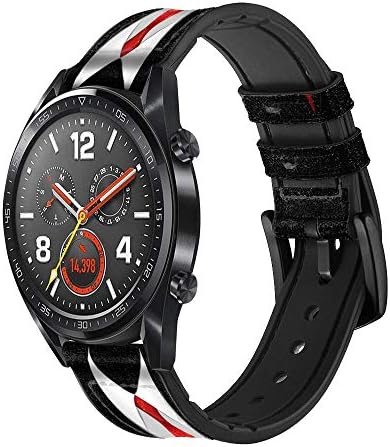 CA0200 Siyah Takım Elbise Deri ve Silikon akıllı saat Band Kayışı Kol Saati Smartwatch akıllı saat Boyutu (22mm)