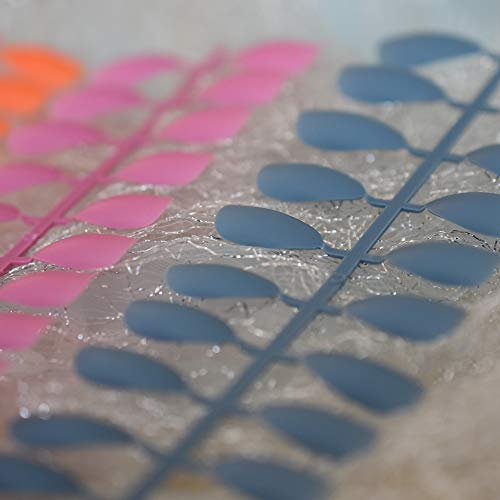 EchıQ 3 Kitleri Şerit Nail Art İpuçları Neon Renk Mat Buzlu Stiletto takma tırnak Orta Boy Karnaval Yaz Renk Tırnaklar