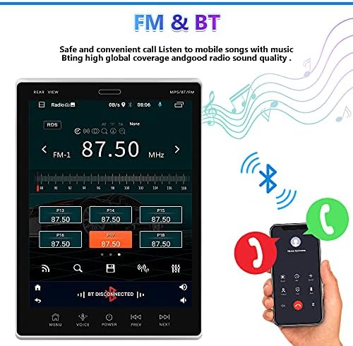 GPS Navigasyon ile Android Çift Din Araba Stereo, Bluetooth WiFi FM DVR ile 9.5 Hareketli Dikey Dokunmatik Araba Radyo ıOS