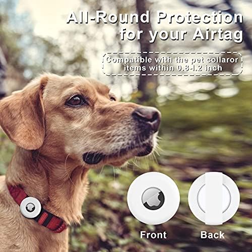 Köpek Tasması için OUBA Tutucu (2 Paket), Apple Airtags 2021 için Silikon Pet Yaka Kılıfı, Anti-Kayıp Hava Etiketi Kılıfı Pet